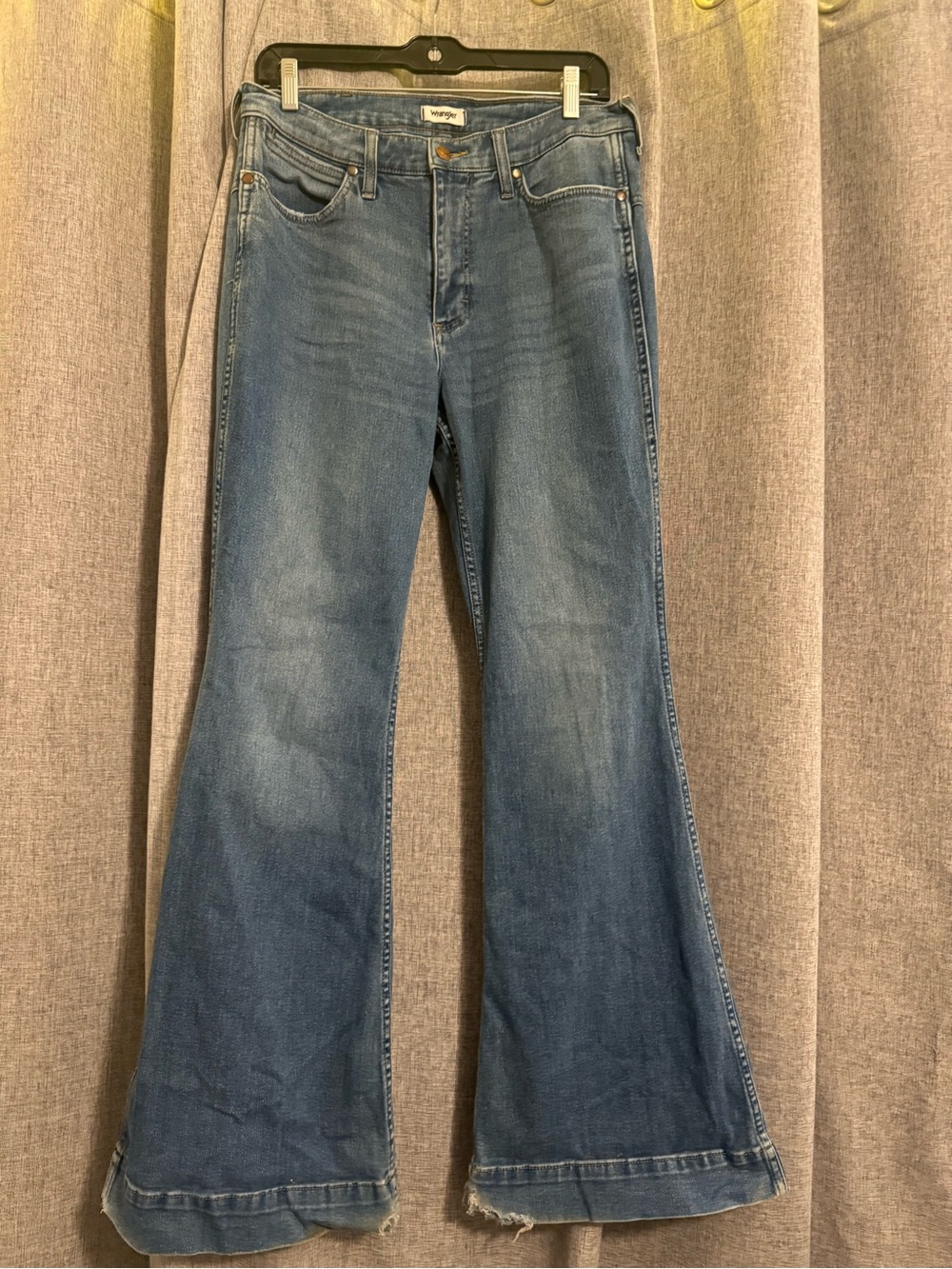 Wrangler Women's Blue Flared High-Rise Jeans